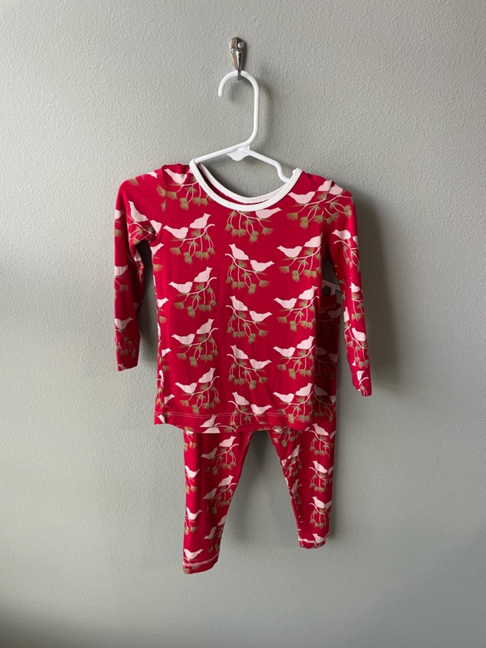 Kickee Pants // Red Bird Print Bamboo Kids Pajamas